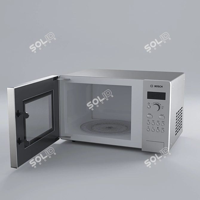 BOSCH HMT 75G451: Compact Microwave Oven 3D model image 3