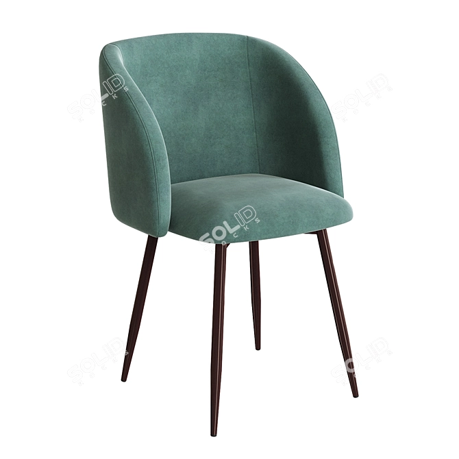 Grace Metal Chair: Stylish and Comfortable 3D model image 2