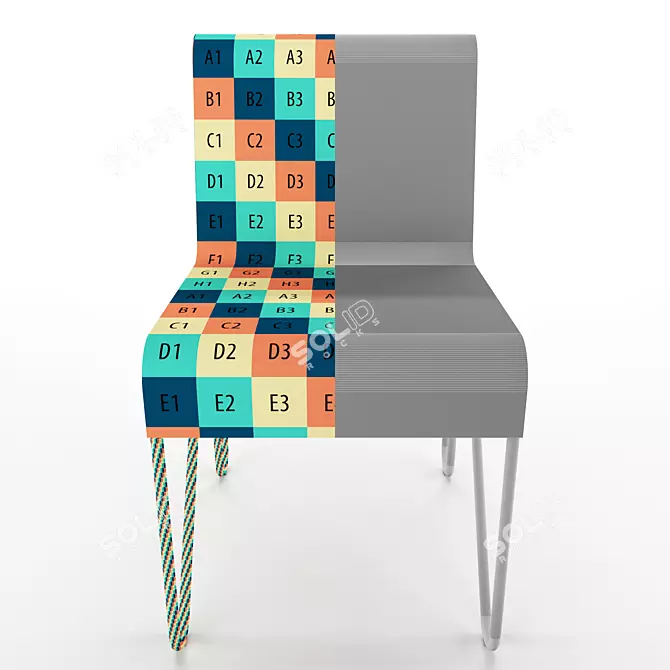 Rietveld's Iconic Beugel Chair 3D model image 3