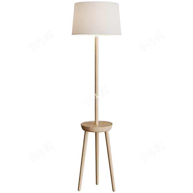 Gracie Oaks Floor Lamp 3D model image 1