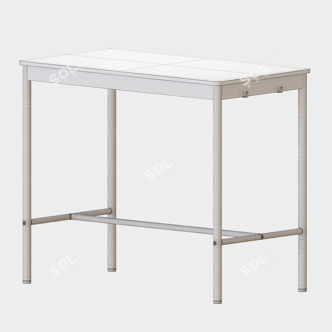 Modern IKEA TOMMARYD Table Set 3D model image 7