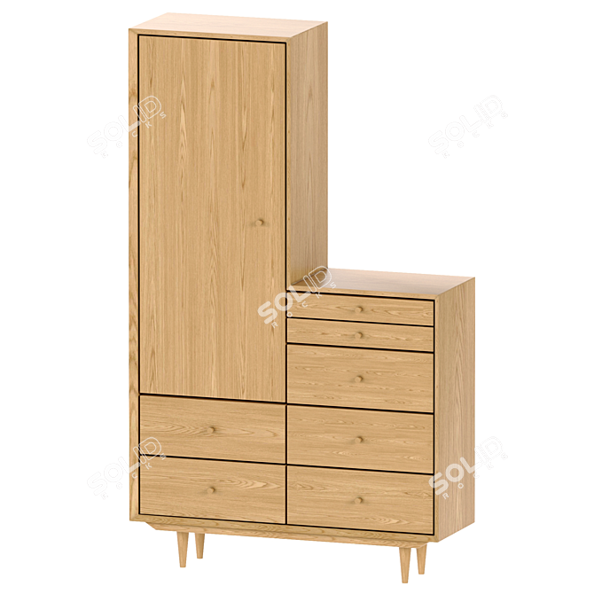 Quilda Hallway Furniture: Sleek and Elegant Storage Solution 3D model image 1