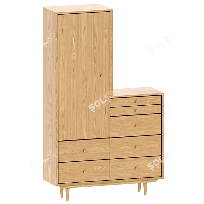 Quilda Hallway Furniture: Sleek and Elegant Storage Solution 3D model image 2