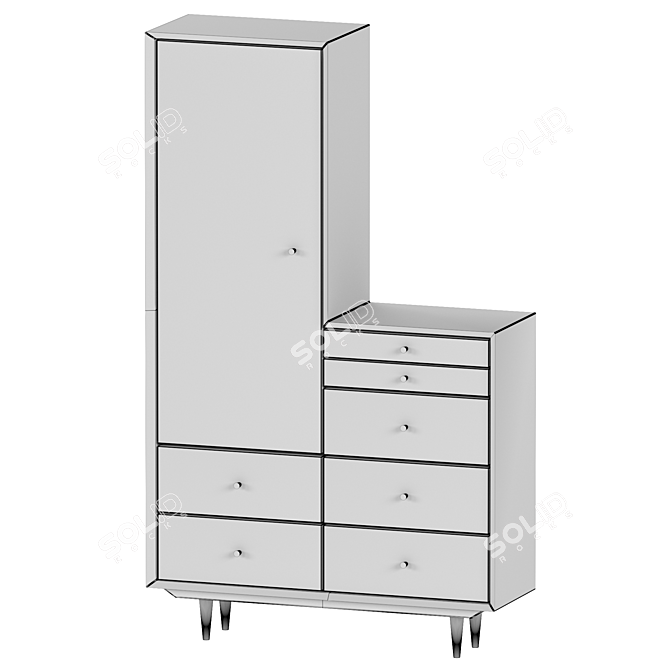 Quilda Hallway Furniture: Sleek and Elegant Storage Solution 3D model image 3