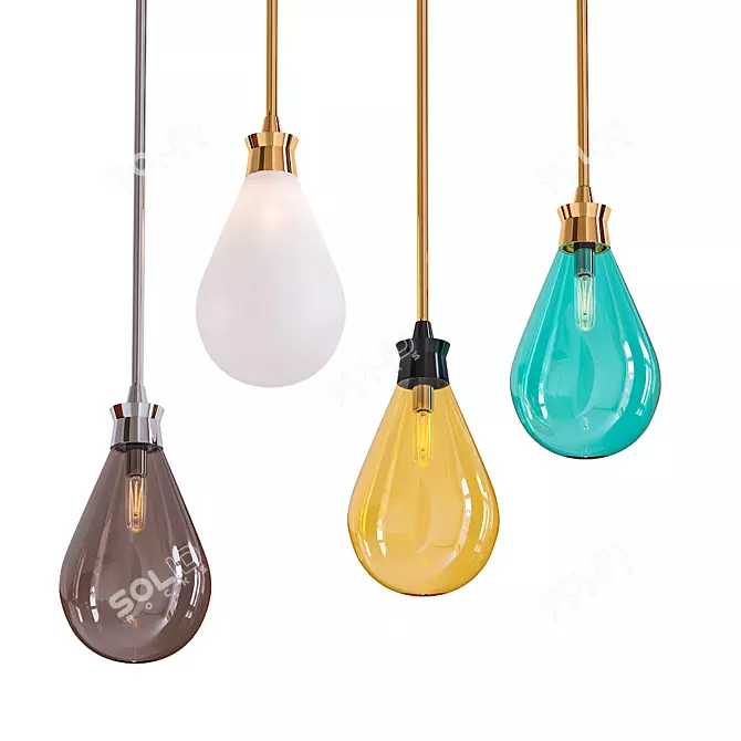 Elegant Cintola Pendant Light 3D model image 1