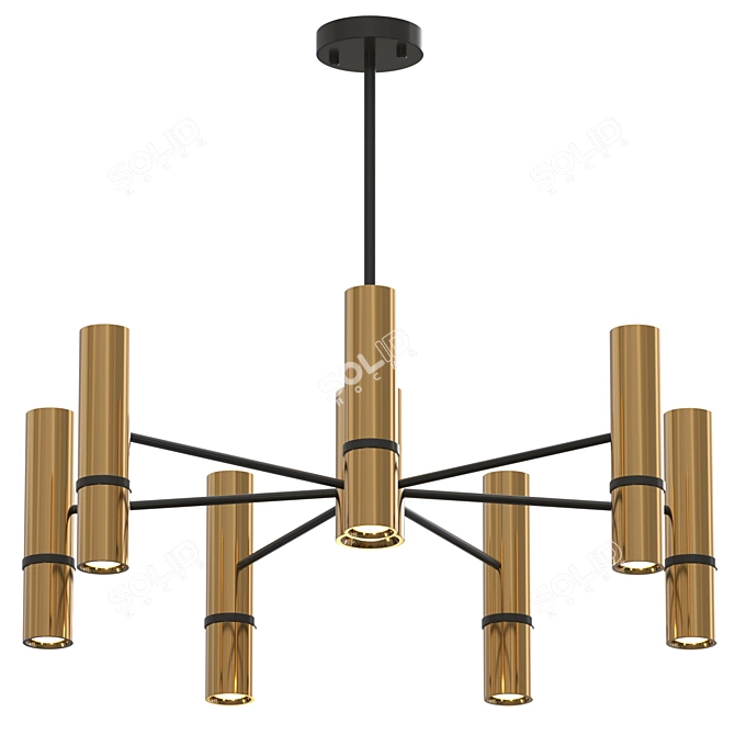 Elegant Lumen Lux Ceiling Chandelier 3D model image 1