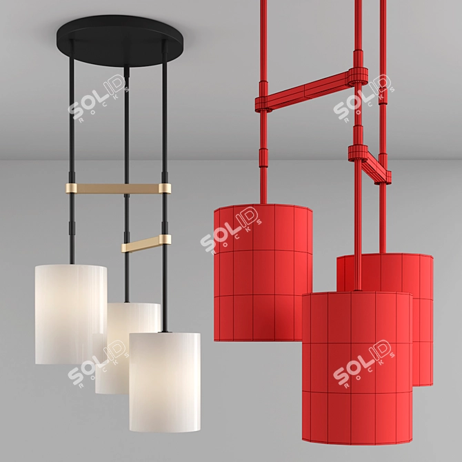 Leland Metal Pendant Light 3D model image 2