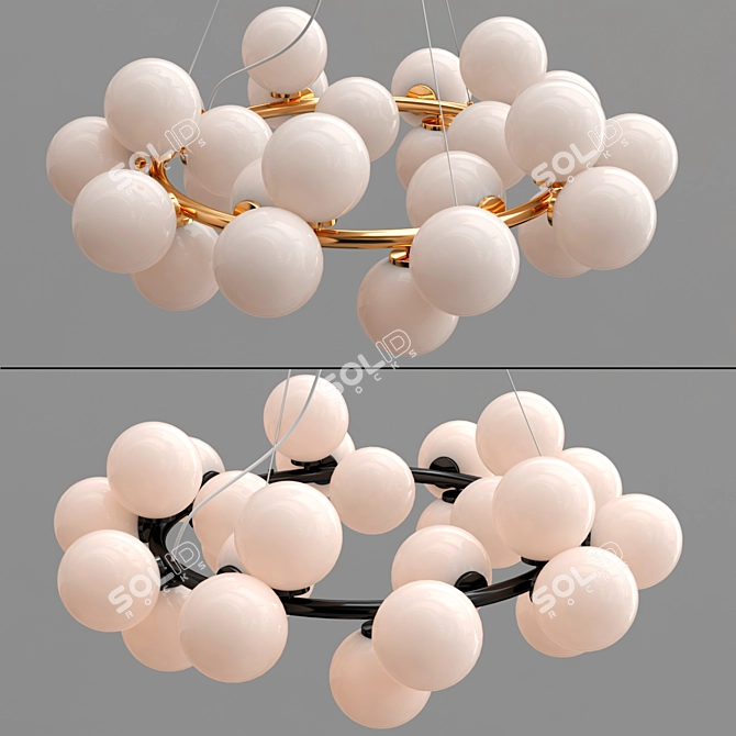 Enchanting Bean Chandelier 3D model image 2