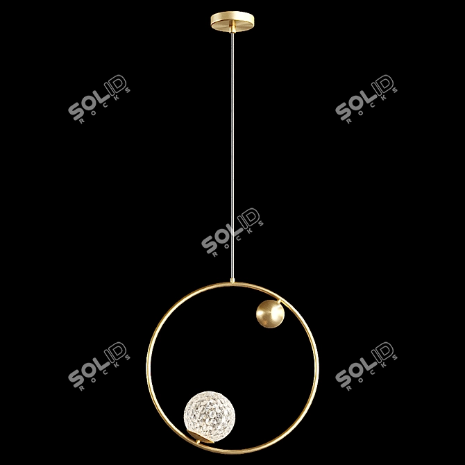 Lux Hoop Ring Pendant Lamp 3D model image 2