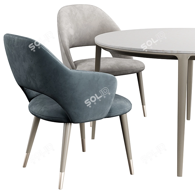 Roma-Style Chair Table 3D model image 4