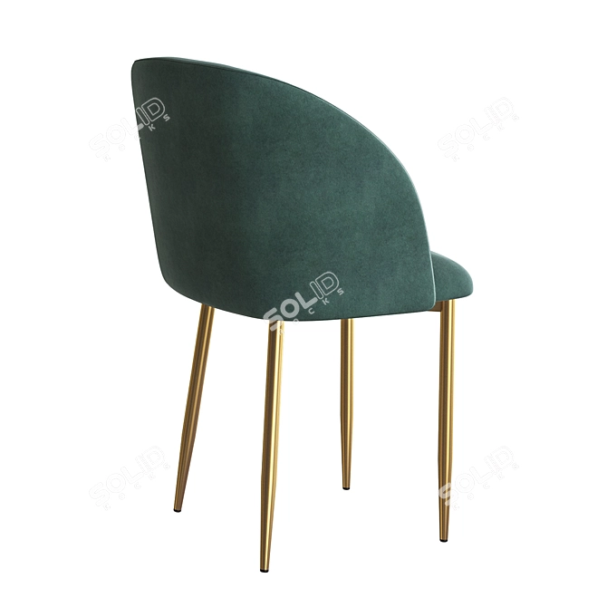 Milli Metal Light OM: Stylish and Comfortable Chair with Metal Legs 3D model image 4