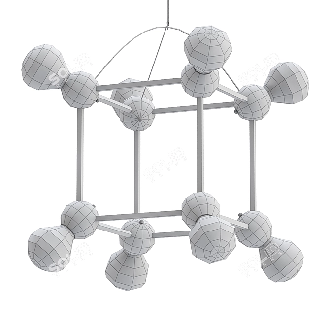 LINA 08-Light Cube Chandelier 3D model image 2