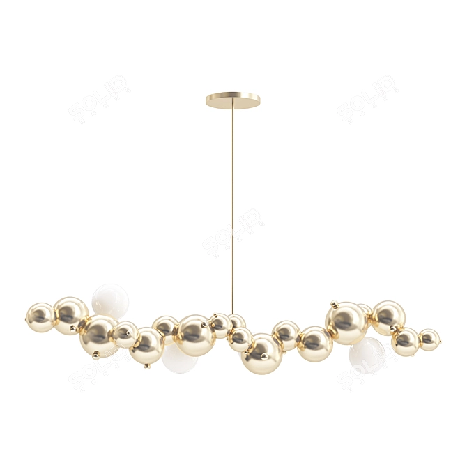 Elegant Bubble Chandelier 3D model image 1