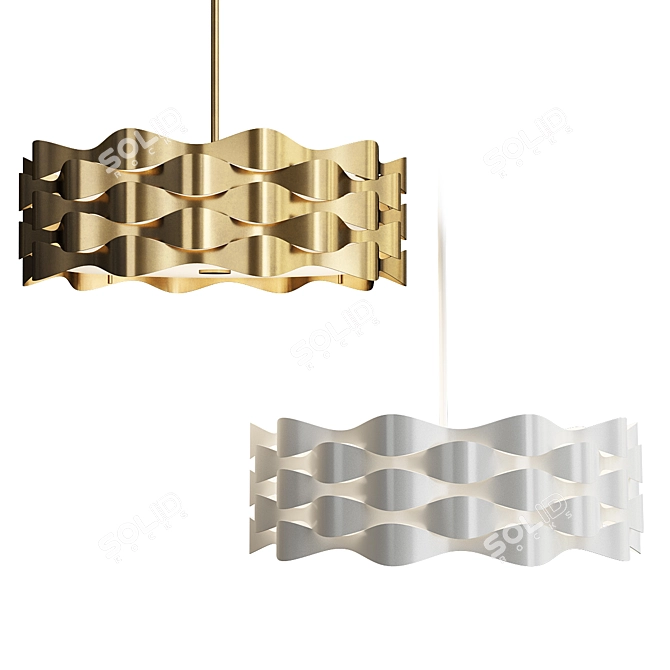 Coastal Current LED Pendant - Modern Lighting 3D model image 1