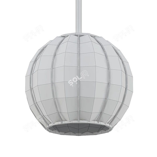 Elegant Cage Glass Pendant 3D model image 2