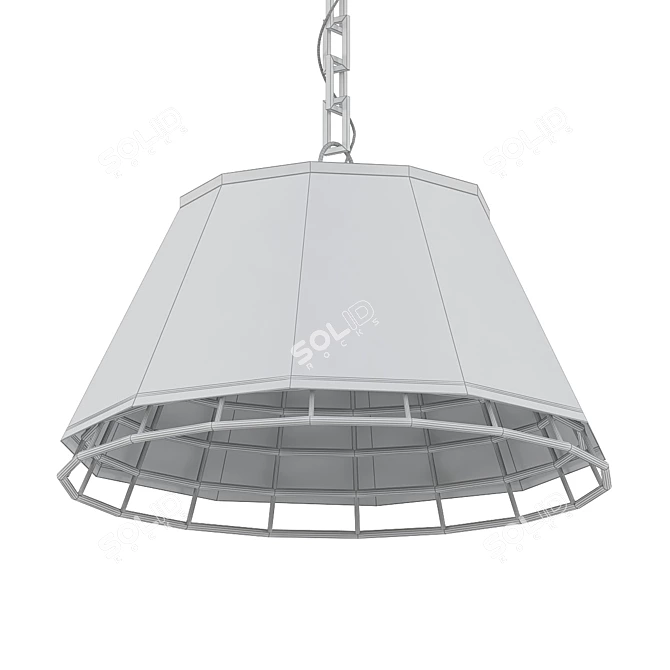 Elegant Wyndam Pendant - Illuminate Your Space 3D model image 2