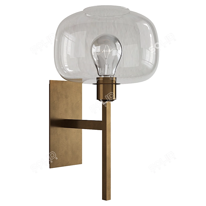 Scando Mod Wall Sconce: Sleek and Modern 3D model image 1