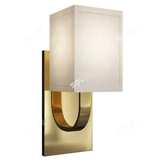Elegant Currey & Co Sadler Sconce 3D model image 1