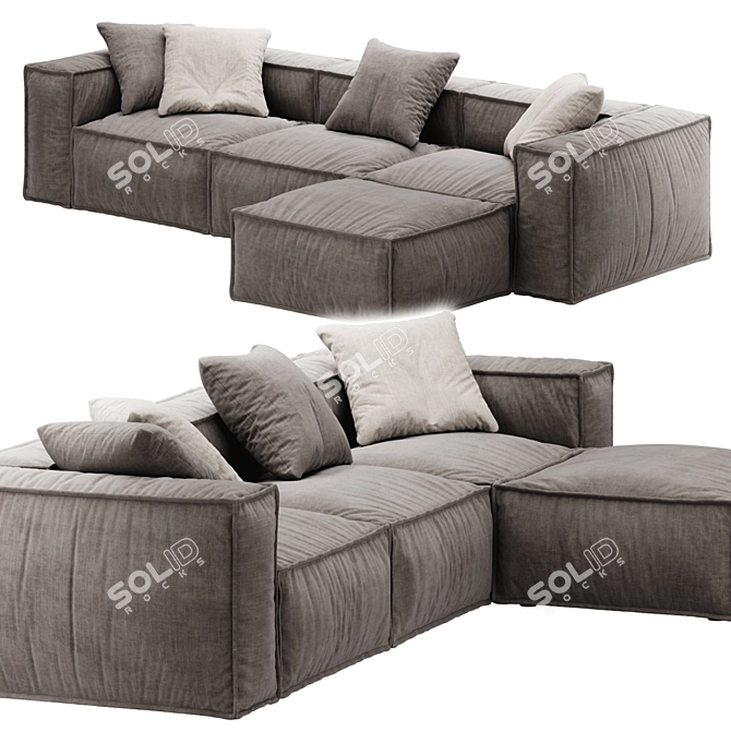 Lenonn 3-Seater Modular Sofa 3D model image 2