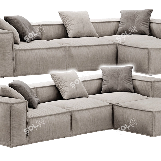 Lenonn 3-Seater Modular Sofa 3D model image 3
