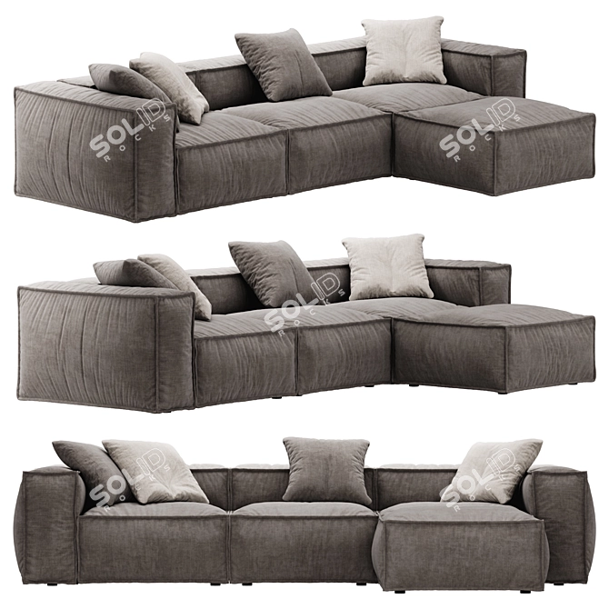 Lenonn 3-Seater Modular Sofa 3D model image 4