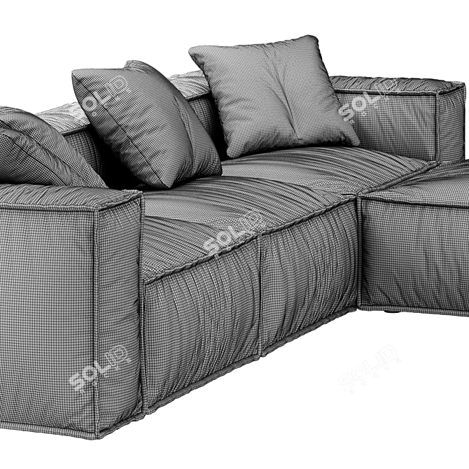 Lenonn 3-Seater Modular Sofa 3D model image 6