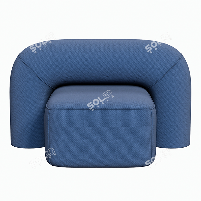 Sleek Moss 1300 Armchair: Luxurious Comfort 3D model image 2