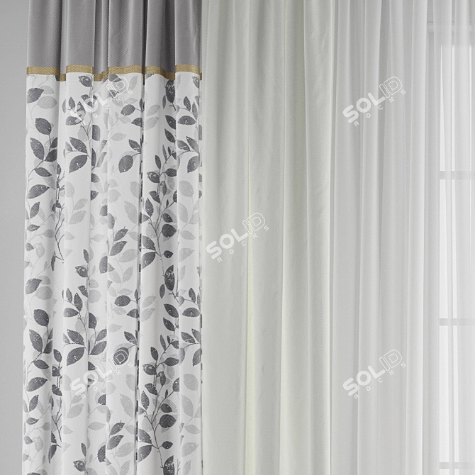 Polygonal Curtain Model 3D model image 2