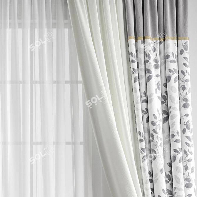 Polygonal Curtain Model 3D model image 4