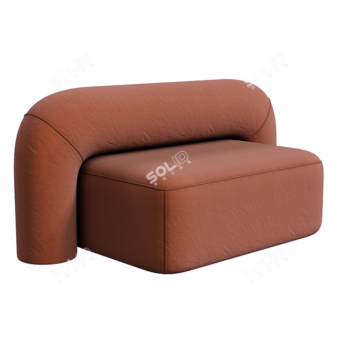 Sleek Moss 1800 Sofa: Elegant Comfort 3D model image 1