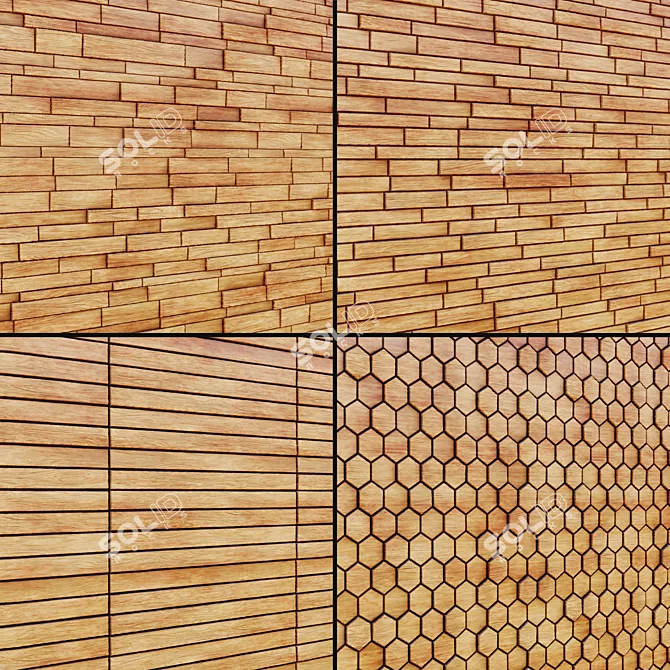 Seamless Tile Wood Collection 3D model image 2