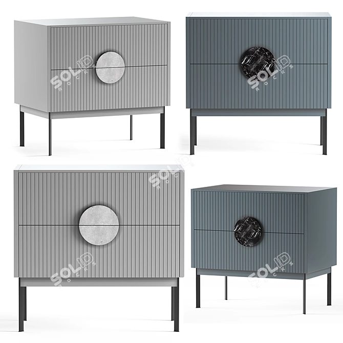 ALTO Modern Bedside Table 3D model image 2