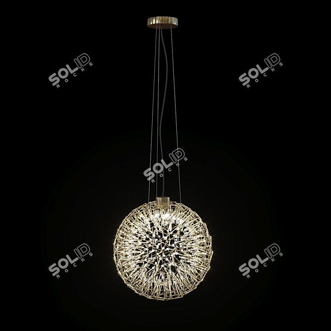 Terzani Core Eruption Chandelier: Nature's Energy Transformed 3D model image 2