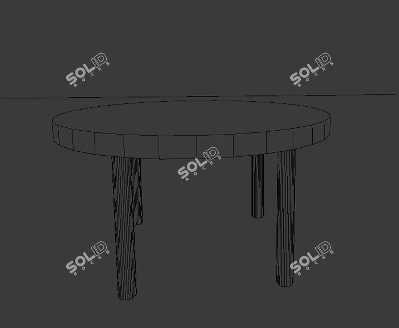 Modern Wooden Coffee Table 3D model image 2