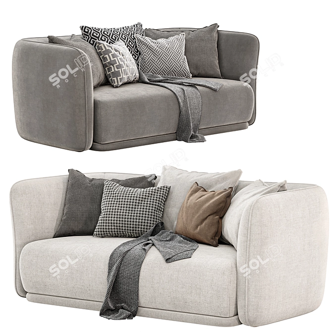 JILL Sofa Bed: Comfort and Style 3D model image 3