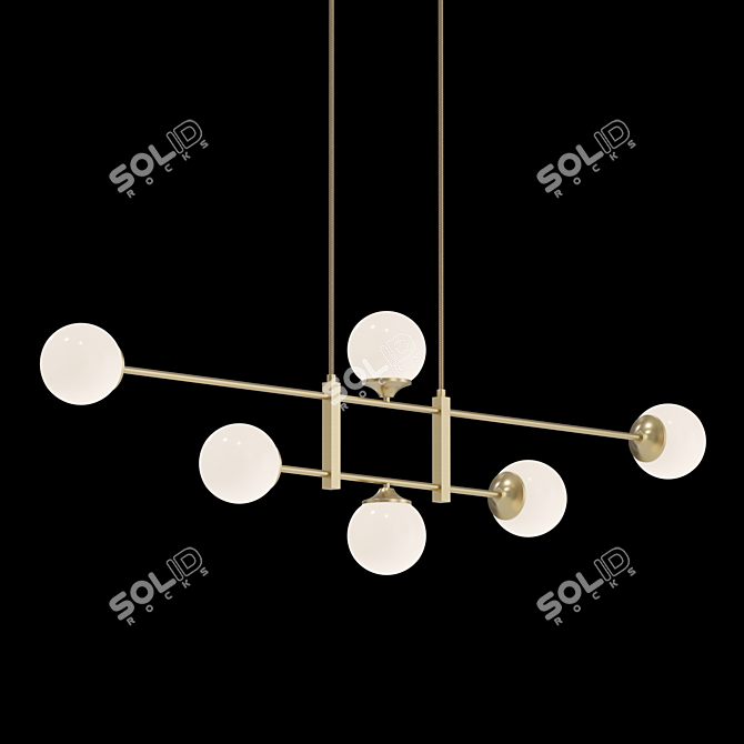 Globe Glass Pendant Lamp 3D model image 4