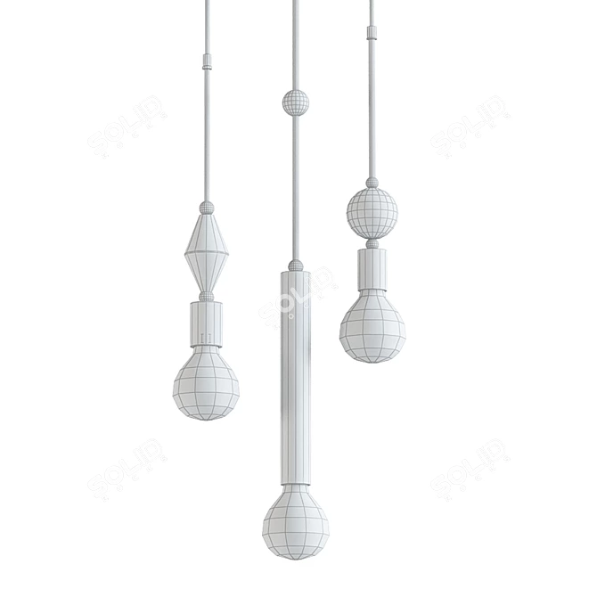 Sparkling Jewels Pendant Lamp 3D model image 2