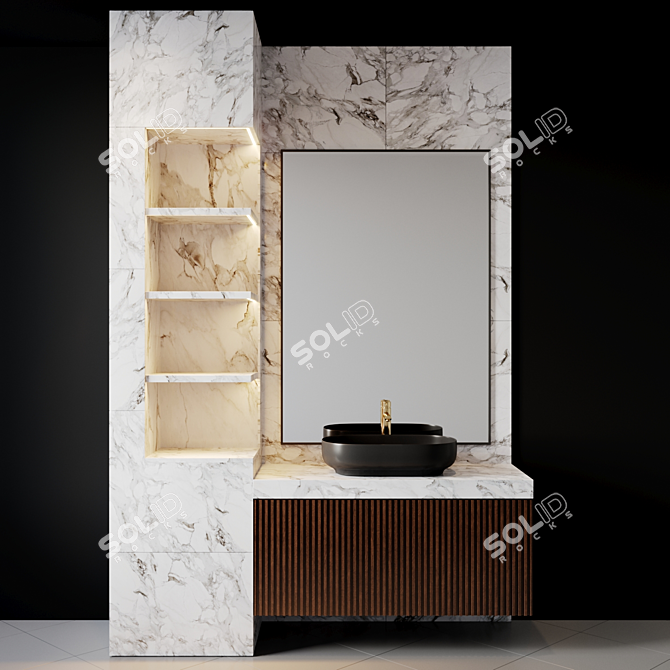 Luxury Bath Set: Complete Your Bathroom Transformation in Style 3D model image 1