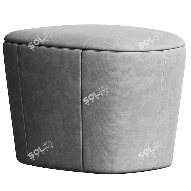  Luxe Comfort Ottoman Pouf 3D model image 1