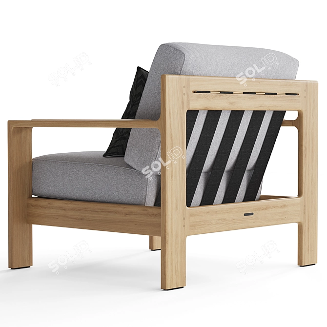 Gloster LOOP Lounge Chair: Elegant Comfort 3D model image 4