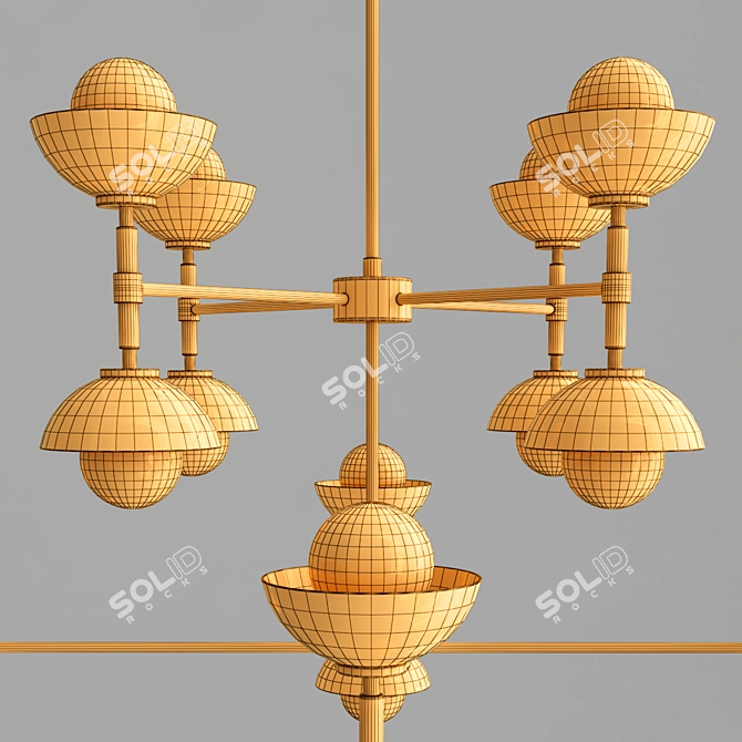 Elegant Greenwich Chandelier 3D model image 3