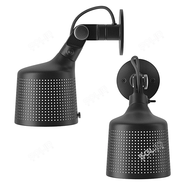 Modern Wall Lights 522 & 524 3D model image 4