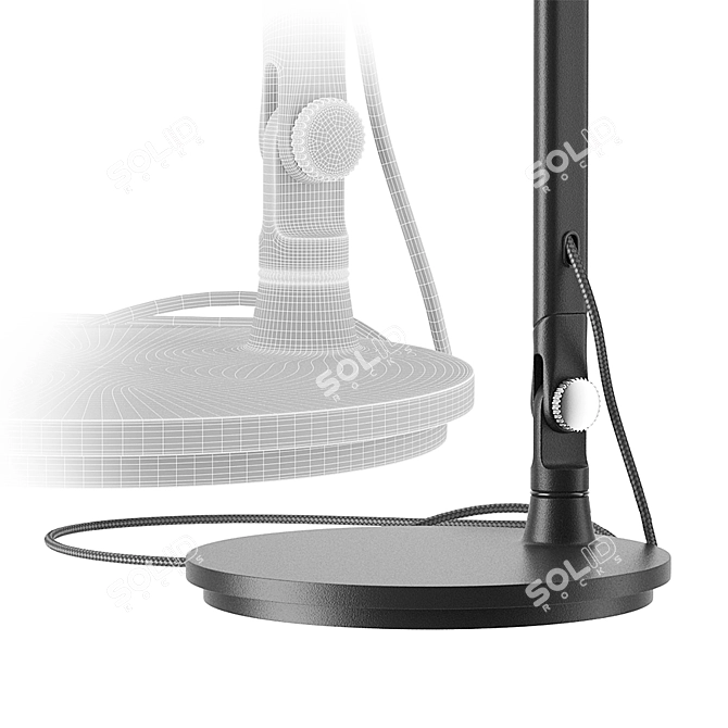 Modern Floor Lamp with Adjustable Light 3D model image 3