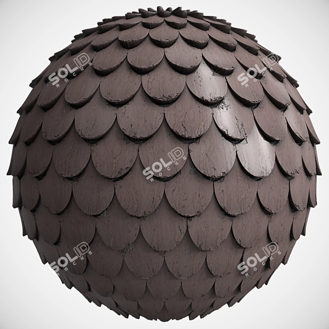 Multi-Color Roof Tile Materials 3D model image 4