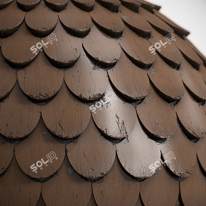 Multi-Color Roof Tile Materials 3D model image 6