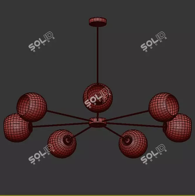 Sleek Ebony Decorative Spheres 3D model image 3