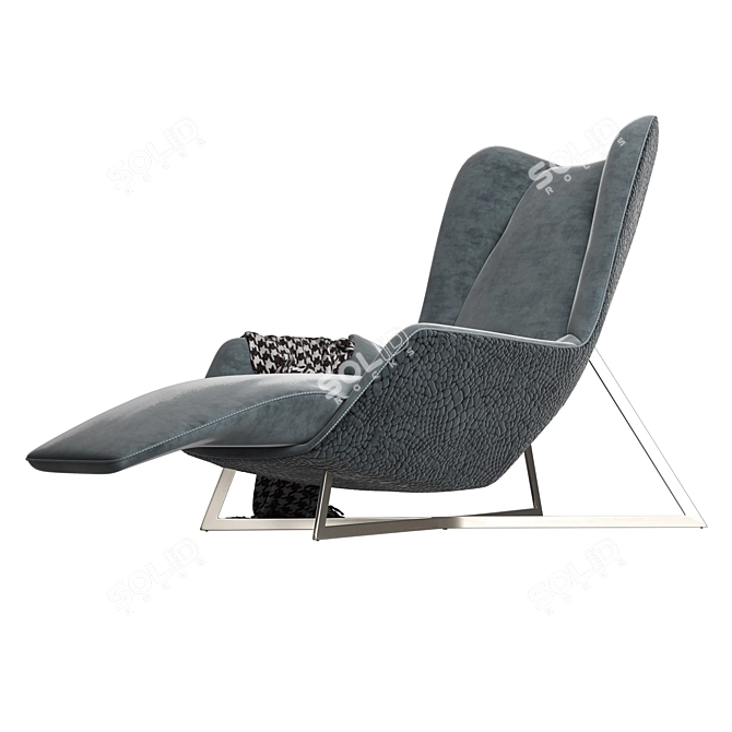 Sleek Seashell Chaise 3D model image 2