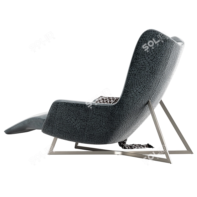 Sleek Seashell Chaise 3D model image 4
