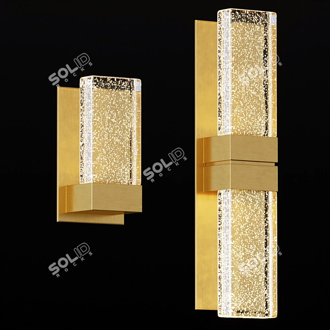 Elegant Butterfly Wall Lamp 3D model image 1