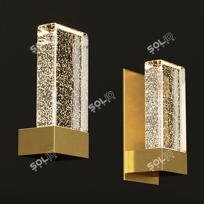 Elegant Butterfly Wall Lamp 3D model image 2